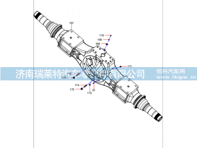 131401020742A,131401020742A Middle Axle Assembly (5/6),济南瑞莱特汽车零部件有限公司