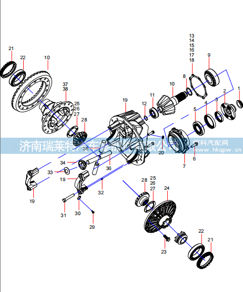 131401020748A,131401020748A Rear shaft (1/5),濟(jì)南瑞萊特汽車零部件有限公司