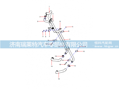 ODT004700678,ODT004700678 Radiatr and pipe Installation (1/4),济南瑞莱特汽车零部件有限公司