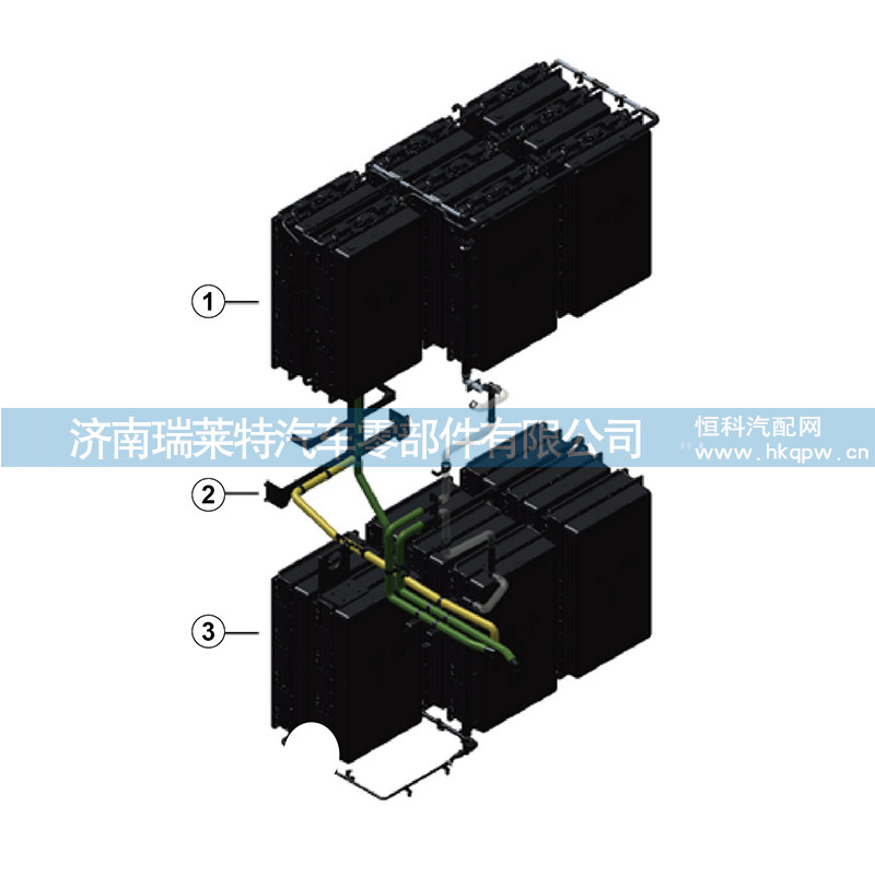 27640000091 左侧电池管路分总成