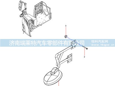 JSS005786306,前下视镜总成,济南瑞莱特汽车零部件有限公司