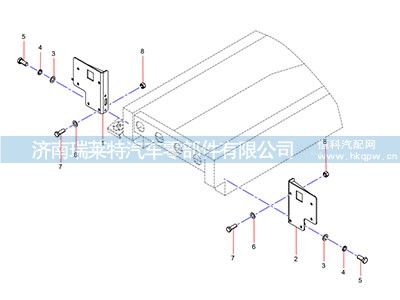 ODT006171564,右侧保险杠安装支架,济南瑞莱特汽车零部件有限公司
