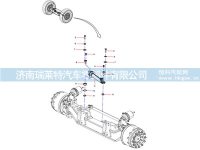 ODT005516619,销轴总成,济南瑞莱特汽车零部件有限公司