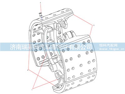 131402010188A049,制动蹄,济南瑞莱特汽车零部件有限公司
