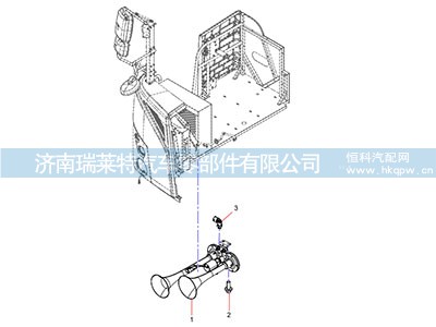 A240500000076,气喇叭总成,济南瑞莱特汽车零部件有限公司