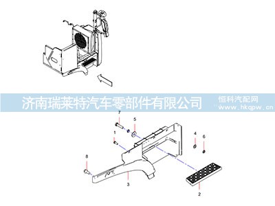JSS005697531,右侧二级踏步踏板,济南瑞莱特汽车零部件有限公司