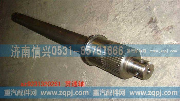 AZ9231320261,贯通轴(细齿，双列轴承，强化型差速器),济南信兴汽车配件贸易有限公司