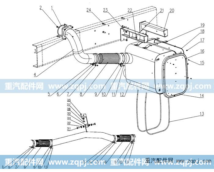 WG9725540009,卡箍,济南驰纳重型汽车进出口贸易有限公司