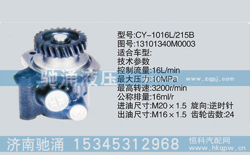 1310134M0003,玉柴系列转向泵,济南驰涌贸易有限公司