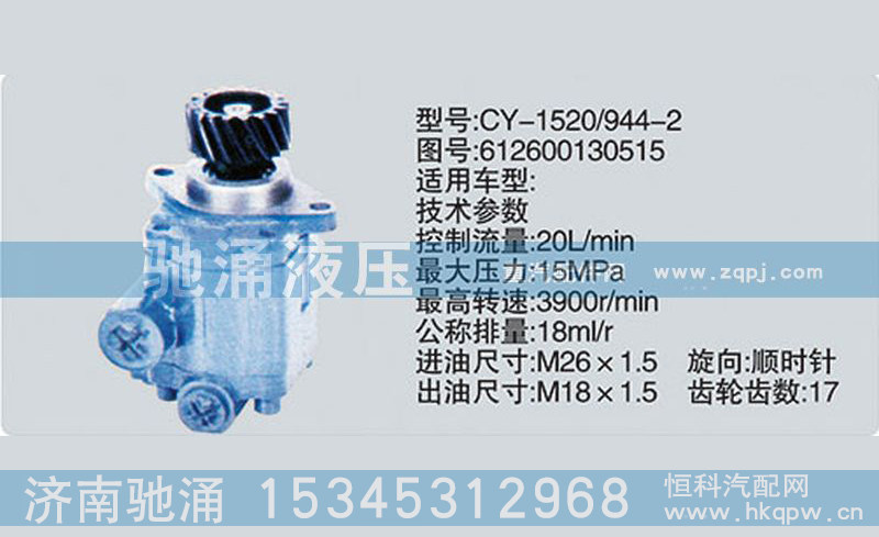 612600130515,齒輪泵系列轉(zhuǎn)向泵,濟南馳涌貿(mào)易有限公司