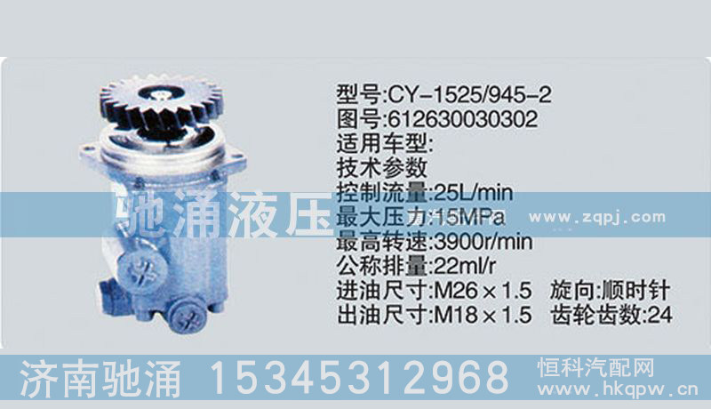 612630030302,齒輪泵系列轉(zhuǎn)向泵,濟南馳涌貿(mào)易有限公司