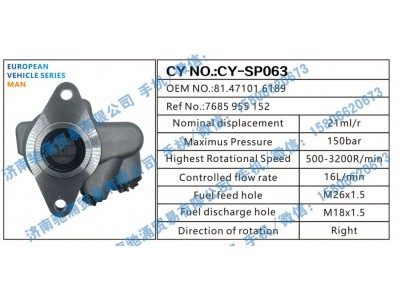 81.47101.6189,曼恩MAN转向助力泵81.47101.6189转向泵 转向助力叶片泵,济南驰涌贸易有限公司