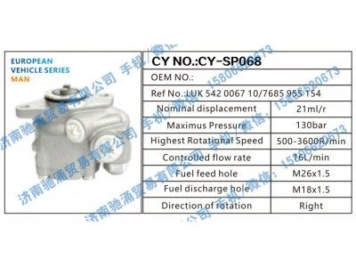 LUK542006710/7685955154,曼恩MAN转向助力泵LUK542006710/7685955154转向泵 转向助力叶片泵,济南驰涌贸易有限公司