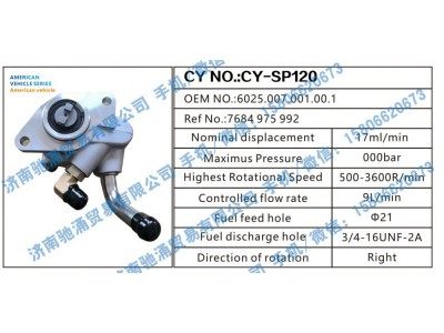 6025.007.001.00.1,American vehicle转向助力泵6025.007.001.00.1转向泵 转向助力叶片泵,济南驰涌贸易有限公司