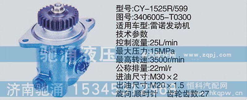 3406005-T0300,雷诺系列转向泵,济南驰涌贸易有限公司
