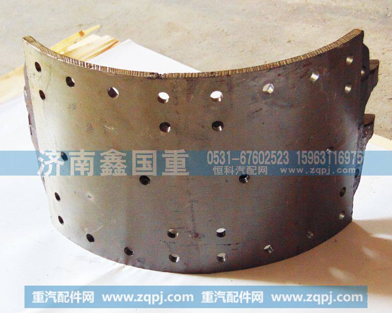 ,豪沃14孔新款制动蹄总成,济南德百汽车配件厂