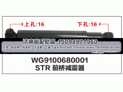 WG9100680001,STR前桥减震器WG9100680001,济南哈配尼森汽车配件有限公司