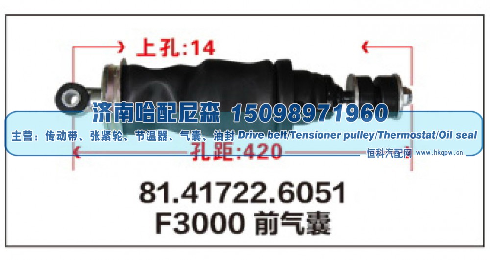 81.41722.6051,F3000前气囊81.41722.6051,济南哈配尼森汽车配件有限公司