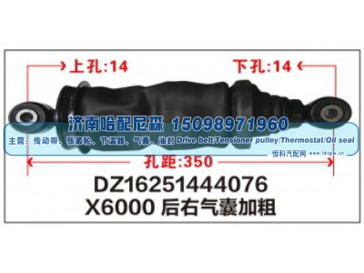DZ16251444076,X6000后右气囊加粗DZ16251444076,济南哈配尼森汽车配件有限公司