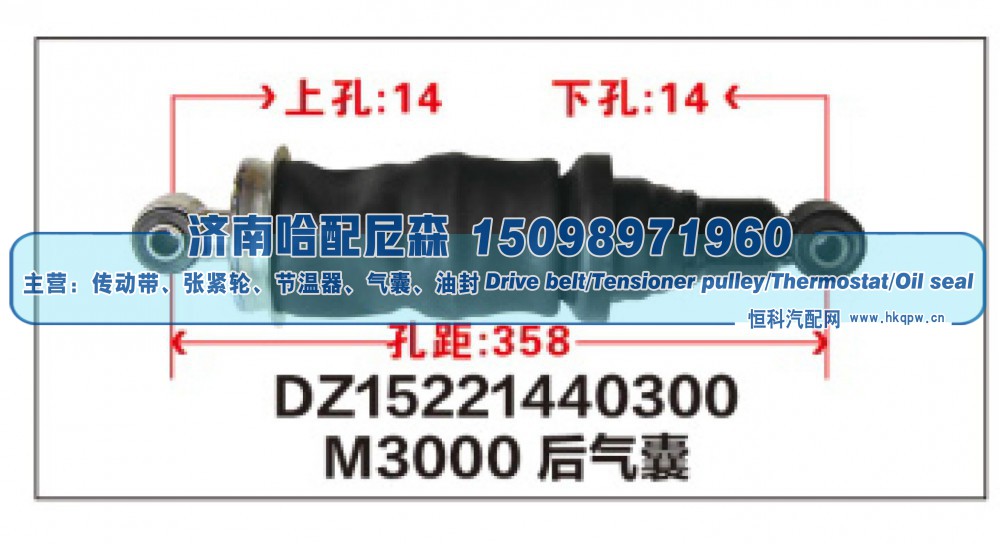 DZ15221440300,M3000后气囊DZ15221440300,济南哈配尼森汽车配件有限公司