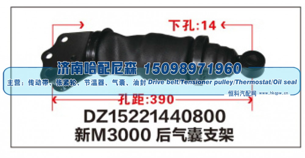 DZ15221440800,新M3000后气囊支架DZ15221440800,济南哈配尼森汽车配件有限公司