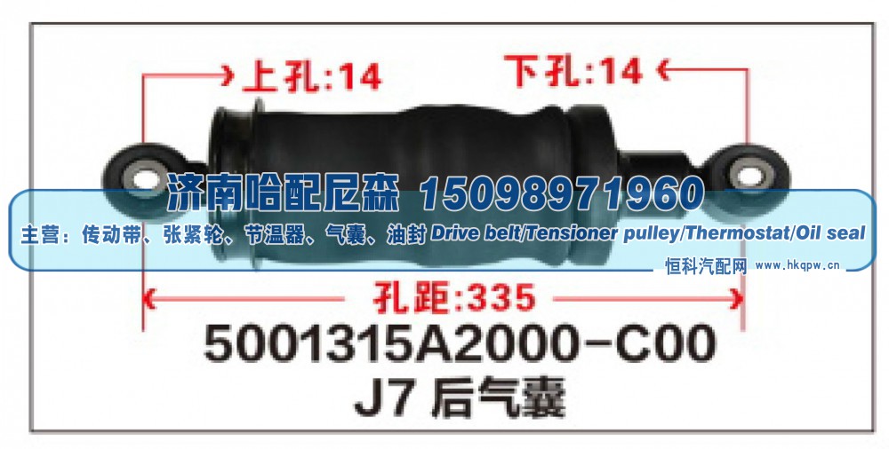 5001315A2000-C00,J7后气囊,济南哈配尼森汽车配件有限公司
