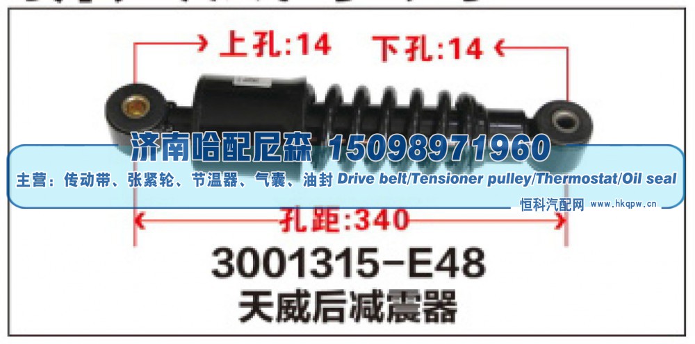 3001315-E48,天威后减震器,济南哈配尼森汽车配件有限公司