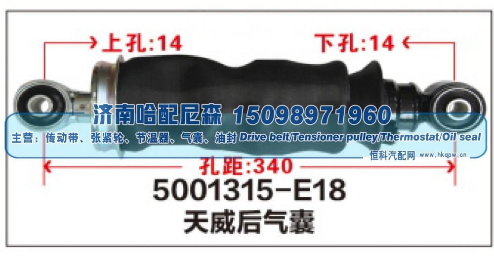 5001315-E18,天威后气囊,济南哈配尼森汽车配件有限公司