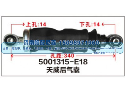 5001315-E18,天威后气囊,济南哈配尼森汽车配件有限公司