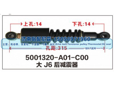5001320-A01-C00,大J6后减震器,济南哈配尼森汽车配件有限公司