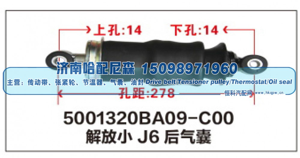 5001320BA09-C00,解放小J6后气囊,济南哈配尼森汽车配件有限公司