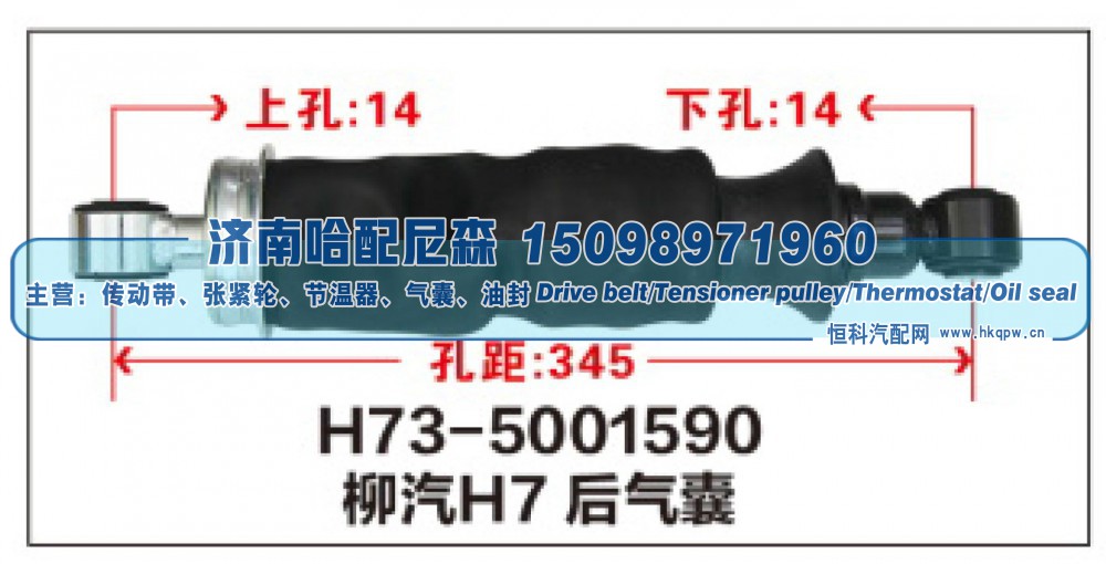 H73-5001590,柳汽H7后气囊,济南哈配尼森汽车配件有限公司