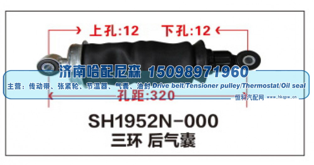 SH1952N-000,三环后气囊,济南哈配尼森汽车配件有限公司
