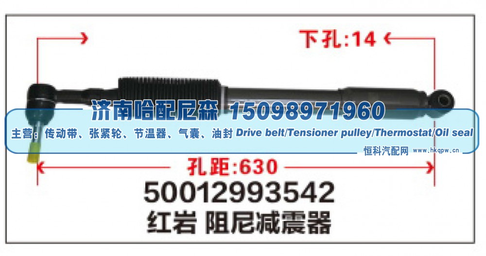 50012993542,红岩阻尼减震器,济南哈配尼森汽车配件有限公司