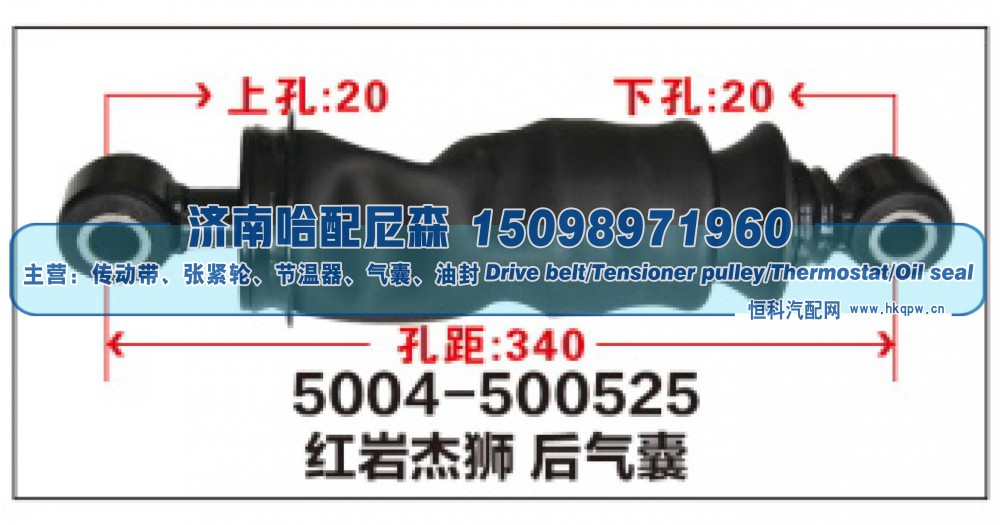 5004-500525 红岩杰狮后气囊