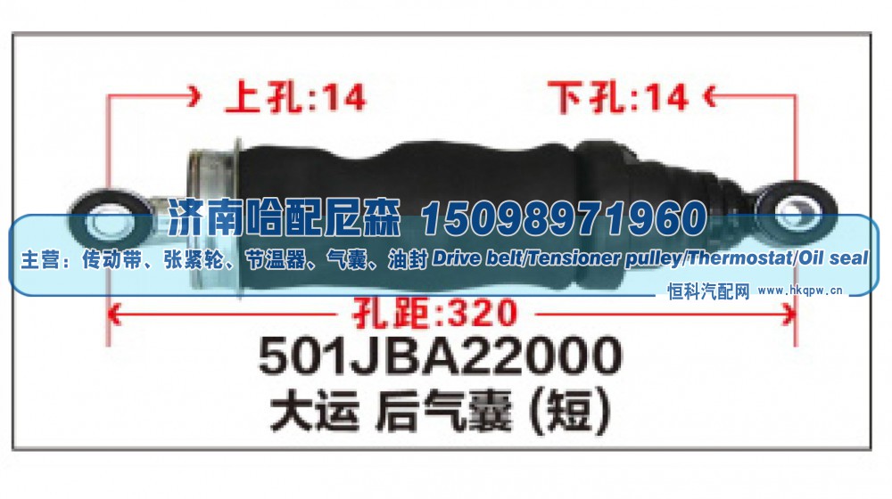 501JBA22000大运后气囊(短)