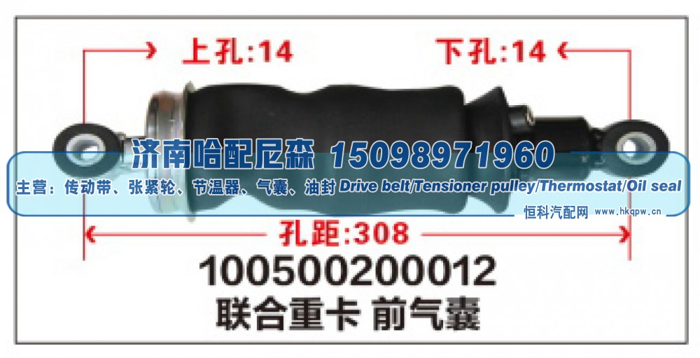 100500200012联合重卡前气囊