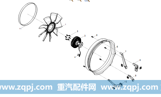 1000087872潍柴P12发动机风扇叶,1000087872潍柴P12发动机风扇叶,济南宏恒旺汽车配件商行