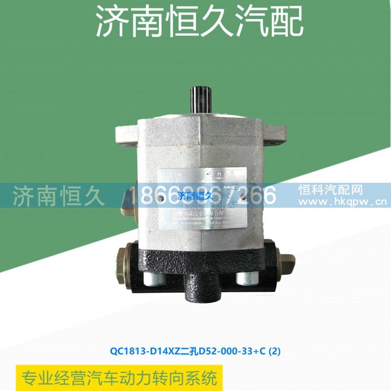 QC18/13-D14XZ二孔D52-000-33+C,上柴6114齿轮泵,济南恒久汽车配件有限公司