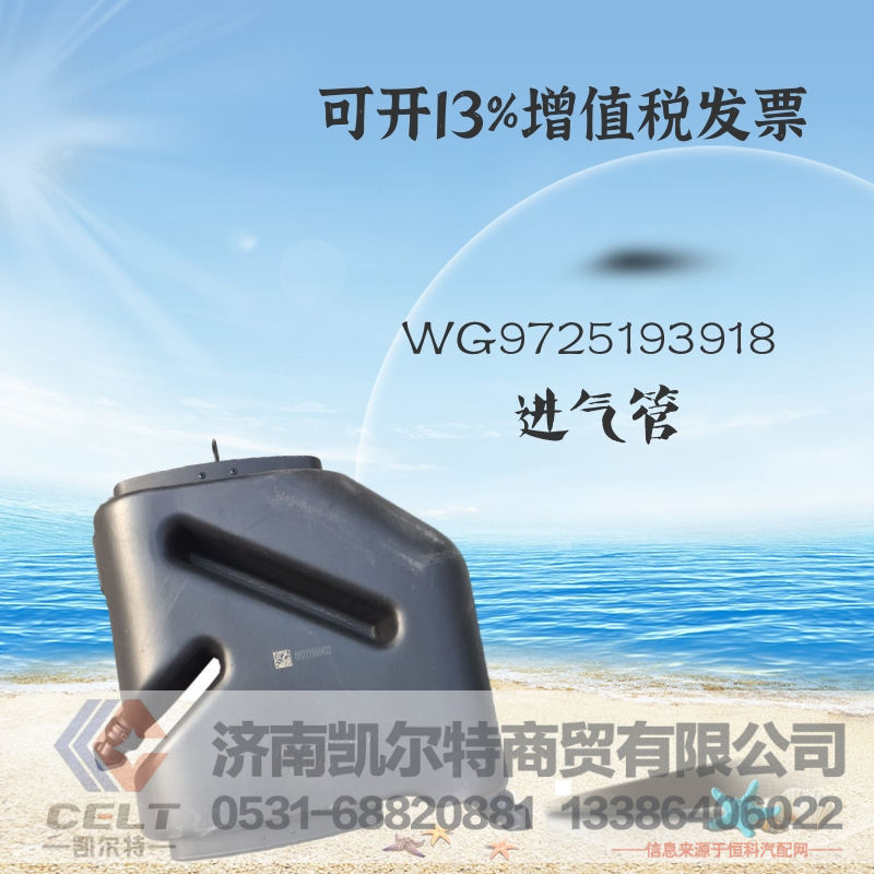 WG9725193918,进气管,济南凯尔特商贸有限公司