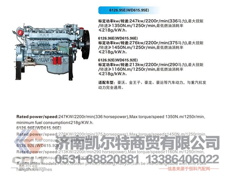 6126.95E WD615.95E,发动机,济南凯尔特商贸有限公司