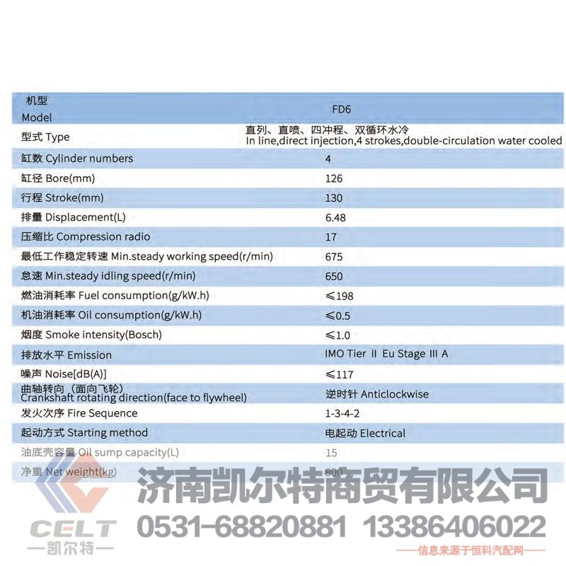 重汽小松批發(fā)外貿直列直噴四沖程雙循環(huán)4缸船用柴油機發(fā)動機總成 FD6/FD6