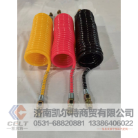厂家供应红色半挂车链接管 螺旋耐低温防爆弹簧管刹车气管