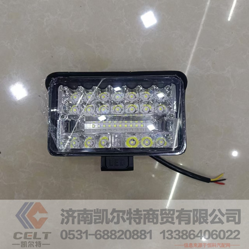 现货批发重卡车灯 四寸大视野边灯方灯LED强光超亮防水射灯12V24V超薄/712W25103-6001