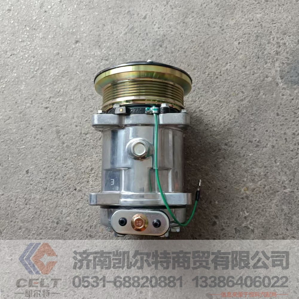 重汽豪沃A7压缩机总成WG1500139016 压缩机6PK上压大盘 压板式接口图2
