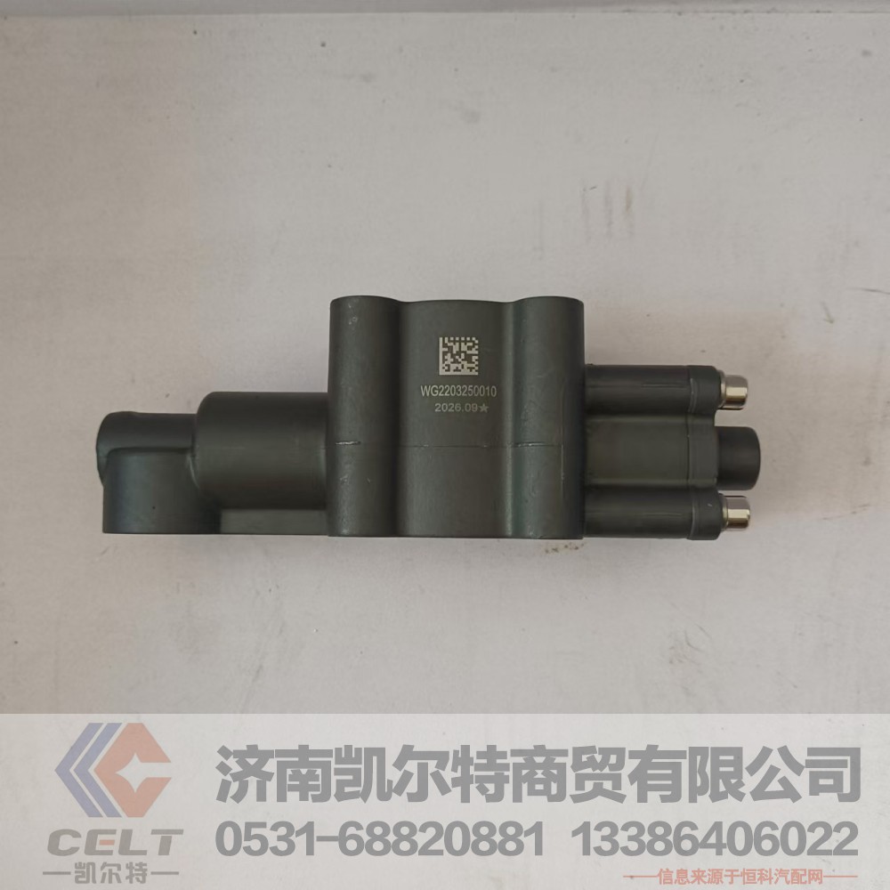 厂家供应重汽豪沃A7变速箱十档顶盖气控锁止阀总成WG2203250010/WG2203250010