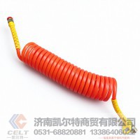 供应重卡配件 红色挂车螺旋气管螺旋管 弹簧管刹车管 PU挂车气动软管连接气管