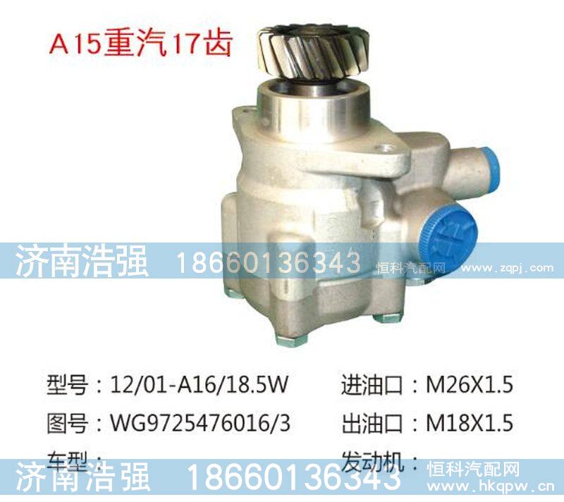 WG9725476016-3(QX861-3),重汽17齿转向泵,济南浩强助力泵发展有限公司