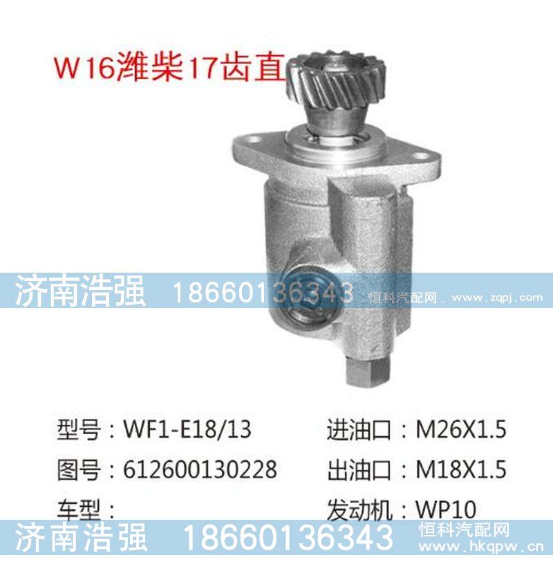 612600130228(QX362-1),潍柴17齿直转向泵,济南浩强助力泵发展有限公司