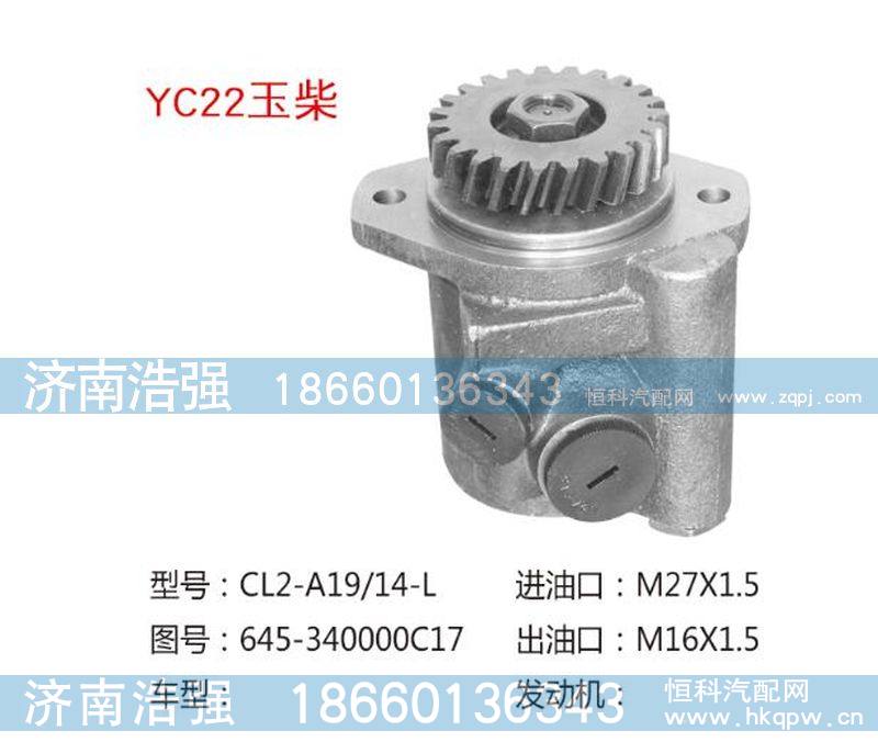 645.3400000C17,玉柴转向助力泵，转向泵,济南浩强助力泵发展有限公司